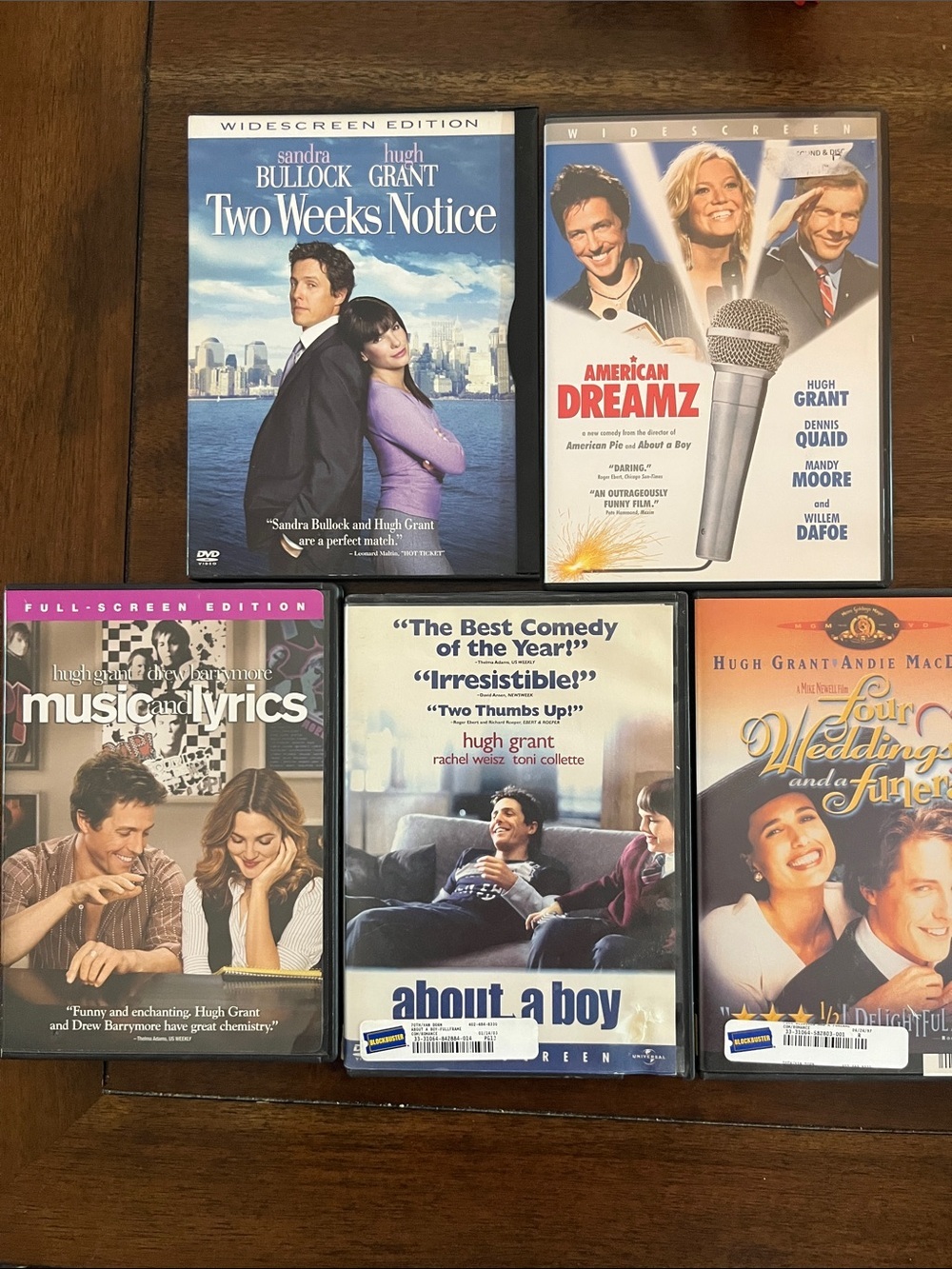 Hugh Grant DVD Movie Bundle